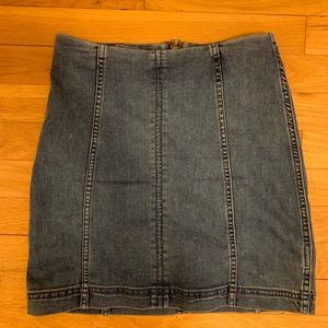 Free people stretchy denim skirt